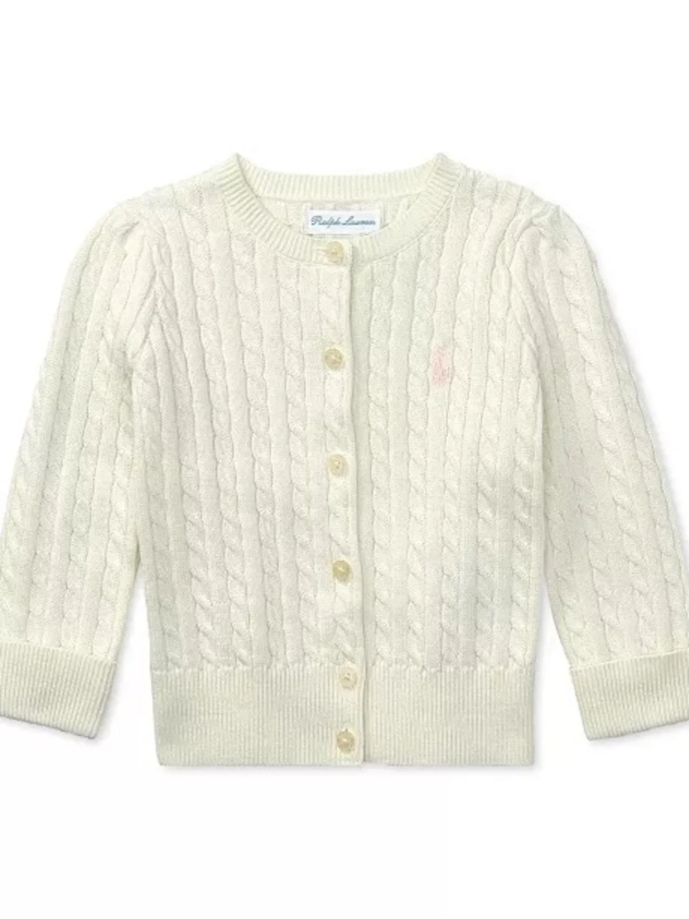 Baby Girls Cable-Knit Cotton Cardigan